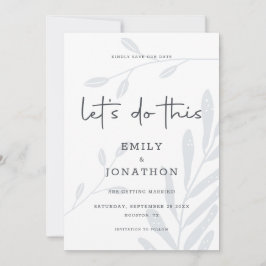 Lass dieses Foliage Dusty Blue Save the Date