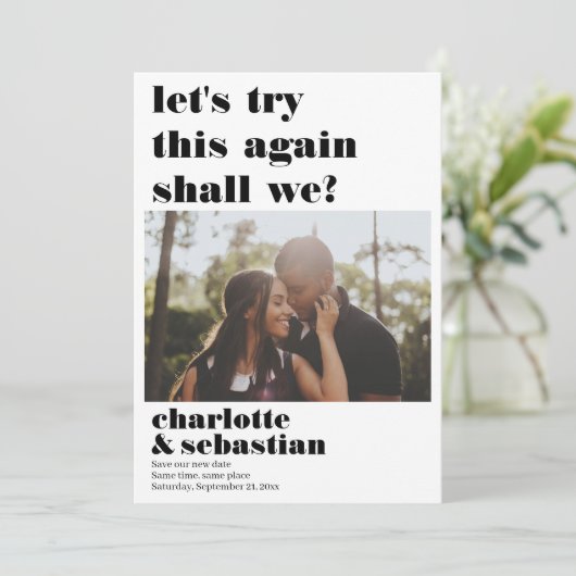 Lass dieses Foto erneut Save the Date (Stehend Vorderseite)