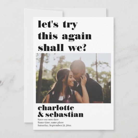 Lass dieses Foto erneut Save the Date (Vorderseite)