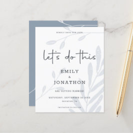Lass dieses Leaf Dusty Blue Save the Date