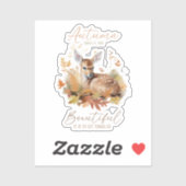 Lass Dinge gehen Herbst Aufkleber (Blatt)