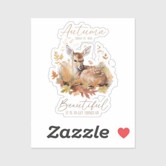 Lass Dinge gehen Herbst Aufkleber (Blatt)