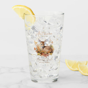 Lass Dinge gehen Herbst Glas