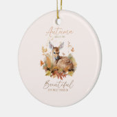 Lass Dinge gehen Herbst Keramik Ornament (Links)