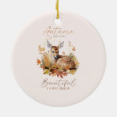 Lass Dinge gehen Herbst Keramik Ornament (Hinten)
