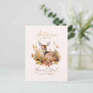 Lass Dinge gehen Herbst Postkarte