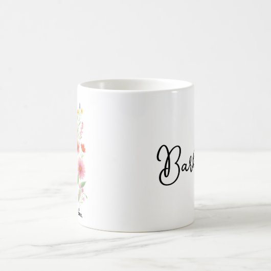 Lass dir Blume und Sonne personalisiert Kaffeetasse (Mittel)