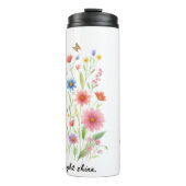 Lass dir Blume und Sonne personalisiert Thermosbecher (Vorderseite)