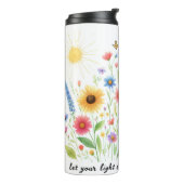 Lass dir Blume und Sonne personalisiert Thermosbecher (Nach links gedreht)