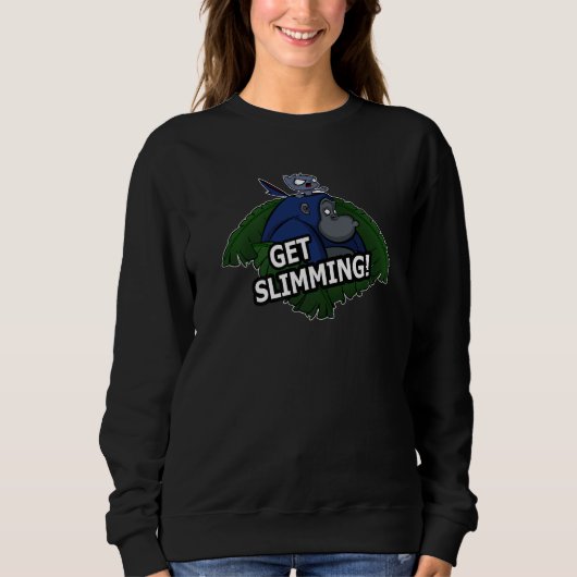 Lass dir das Schlankmachen! Funny Gorilla und Katz Sweatshirt (Vorderseite)
