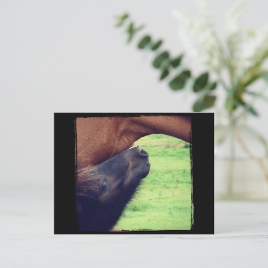 Lass dir ein Geheimnis. Postkarte (Stehend Vorderseite)