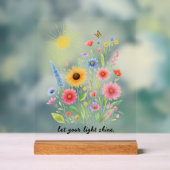 Lass dir helle Blume und Sonne Acrylschild (Neutral)