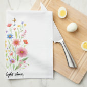 Lass dir helle Blume und Sonne Geschirrtuch (Viertel Falte)