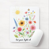 Lass dir helle Blume und Sonne Mousepad (Mit Mouse)