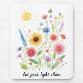 Lass dir helle Blume und Sonne Mousepad (Vorne)