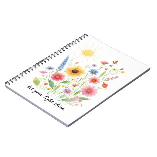 Lass dir helle Blume und Sonne Notizblock (Linke Seite)