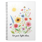 Lass dir helle Blume und Sonne Notizblock (Vorderseite)
