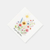 Lass dir helle Blume und Sonne Serviette (Ecke)