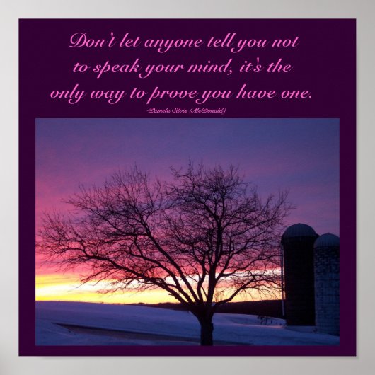 Lass dir von niemandem etwas zu sagen...Quote Post Poster (Vorne)