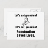 Lass Eat Oma Postkarte (Vorne/Hinten)