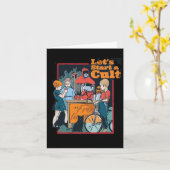 Lass ein Kult-Spooky-Retro-Halloween-Kind zu start Karte (Gelbe Blume)