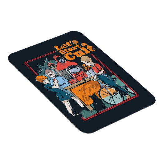 Lass ein Kult-Spooky-Retro-Halloween-Kind zu start Magnet (Rechte Seite)