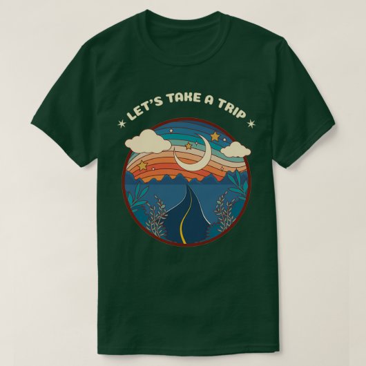 Lass ein Trip Retro Camper Design Großes Geschenk T-Shirt (Design vorne)