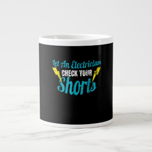 Lass einem Elektro-Karo Ihre Shorts Funny Jumbo-Tasse