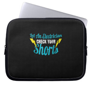 Lass einem Elektro-Karo Ihre Shorts Funny Laptopschutzhülle