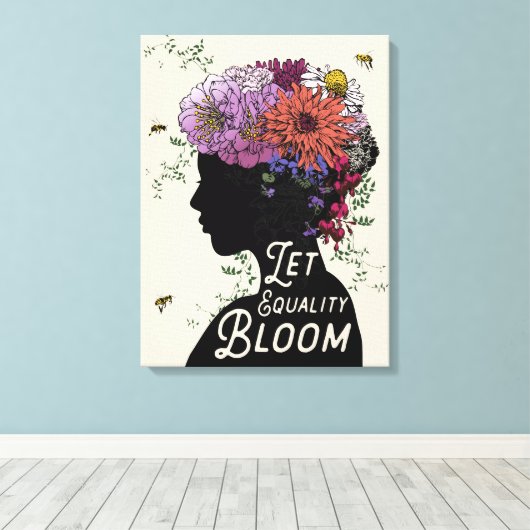 Lass Equality Bloom - Canvas print 18" x 24" Leinwanddruck (Insitu (Holzboden))