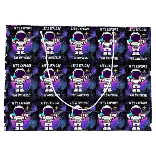 lass erforscht das Universum Große Geschenktüte (Rückseite)