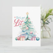 Lass erhält Lit Christmas Einladung (Stehend Vorderseite)