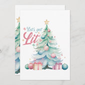 Lass erhält Lit Christmas Einladung (Vorne/Hinten)