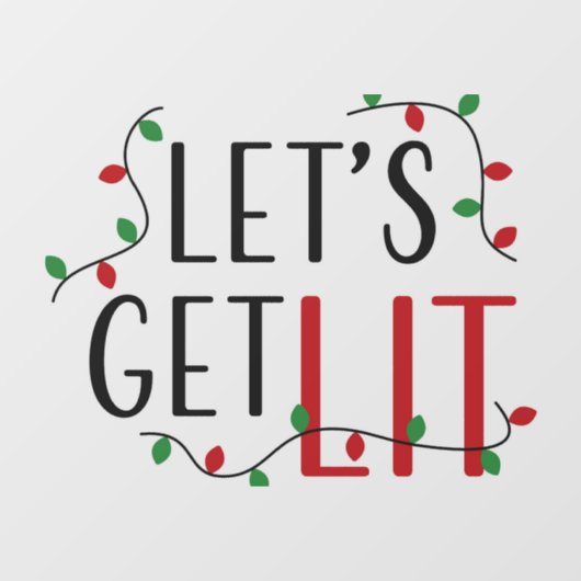 Lass erhält Lit Fensteraufkleber (Blatt)