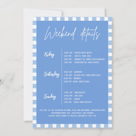 Lass erhalten nauti Blue Küstenabschnitt Junggesel Einladung (Rückseite)