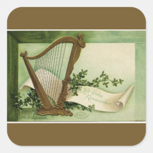 Lass Erin Denken St. Patrick's Day Gold Große Quadratischer Aufkleber