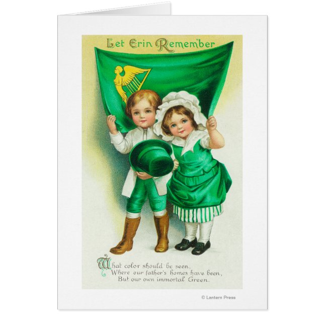 Lass Erin Remember Couple mit einer Flagge (Vorne)