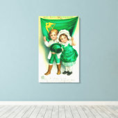 Lass Erin Remember Couple mit einer Flagge Leinwanddruck (Insitu (Holzboden))