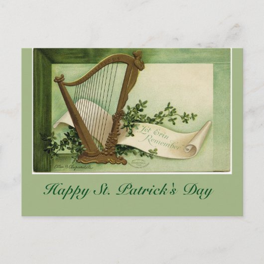 Lass Erin Zur Erinnerung St. Patrick's Day Postcar Postkarte (Vorderseite)