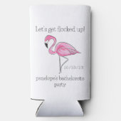 Lass erledigen Flamingo Bachelorette Selters Dosenkühler (Rückseite)