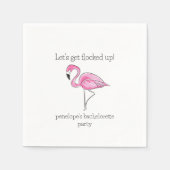 Lass erledigen Flamingo Bachelorette Serviette (Vorderseite)