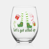 Lass erledigt humorvolle Weihnachten Weinglas Ohne Stiel