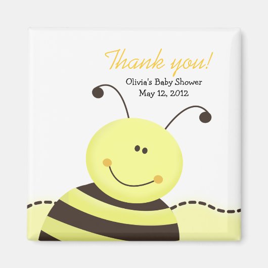 Lass es Bee Bumble Bee Baby Shower Fevor Magnet (Vorne)