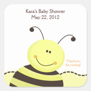 Lass es Bee Bumble Bee SQUARE Bevorzugung Sticker
