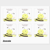 Lass es Bee Bumble Bee SQUARE Bevorzugung Sticker (Blatt)
