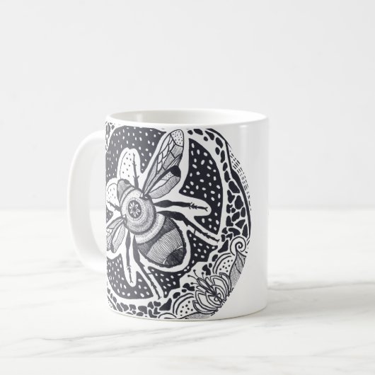 Lass es Bee Coffee Tasse (Vorderseite Links)
