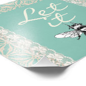 Lass es "BEE" Fotodruck (Ecke)