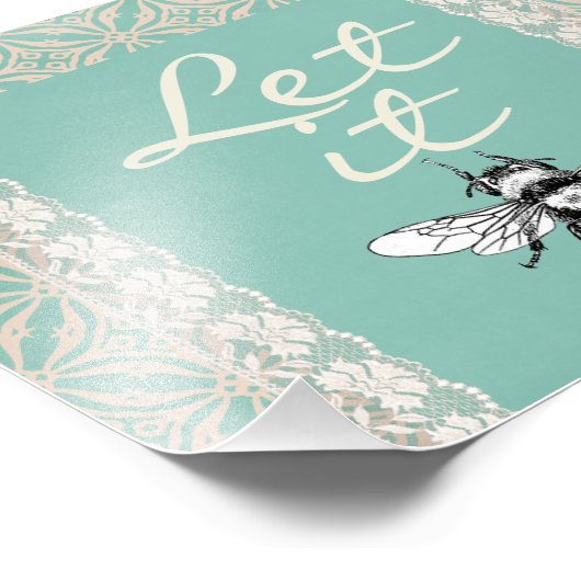 Lass es "BEE" Fotodruck (Ecke)