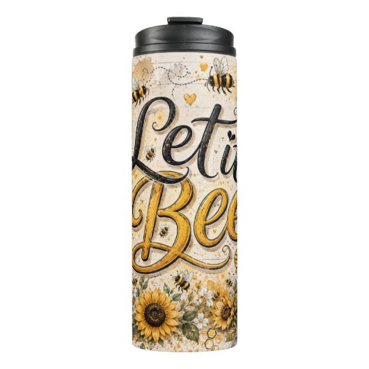 Lass es Bee Thermosbecher (Vorderseite)