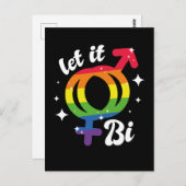 Lass es Bi Pride Postkarte (Vorne/Hinten)